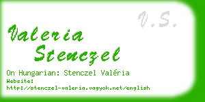 valeria stenczel business card